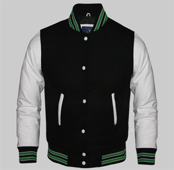 Women Varsity Jackets Leather Sleeves