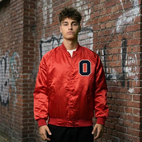 satin Letterman jacket satin Letterman jacket