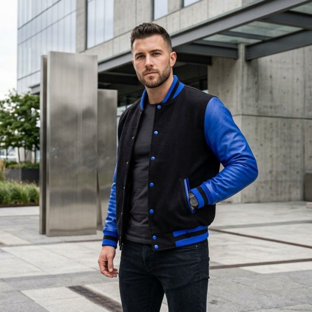 Wool Baseball Jackets With Leather Sleeve Wool Baseball Jackets With Leather Sleeve