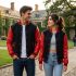 Red and Black Baseball Jackets for Couples