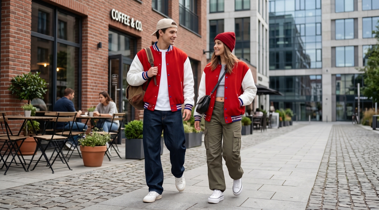Varsity Jackets Wool Body Leather Sleeve
