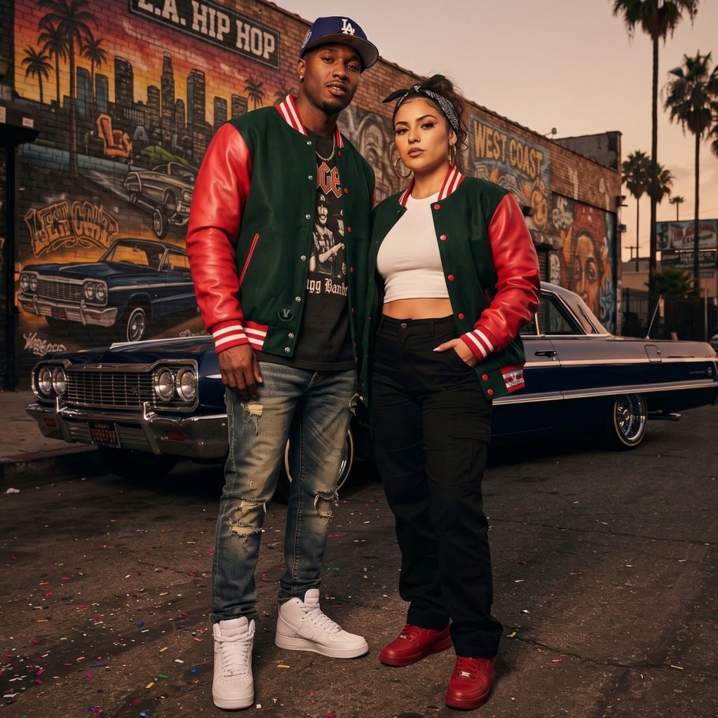Varsity Jackets in Los Angeles Hip Hop Outfits Varsity Jackets in Los Angeles Hip Hop Outfits