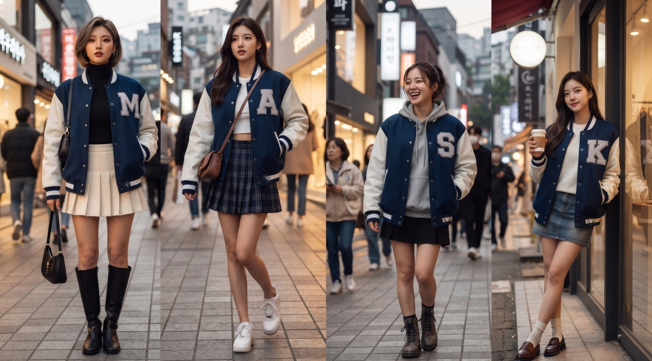Varsity Jackets in Seoul K-Fashion Trends