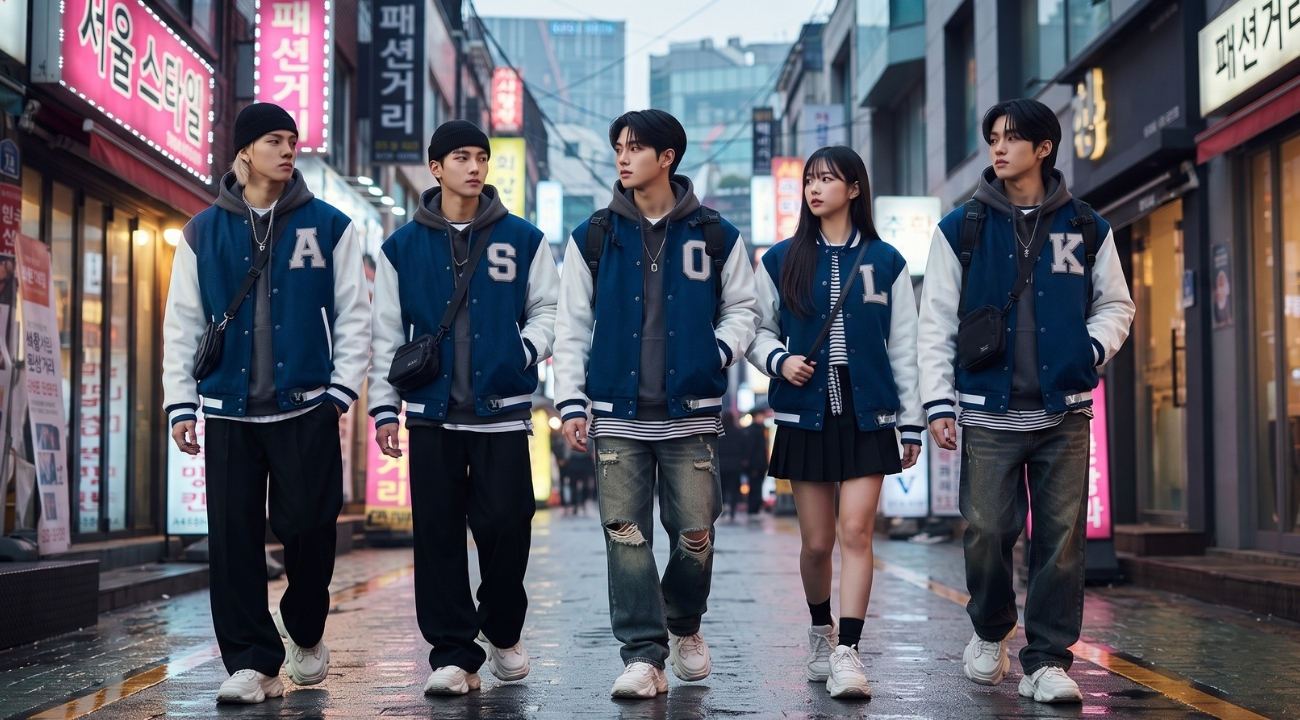 Varsity Jackets in Seoul K-Fashion Trends