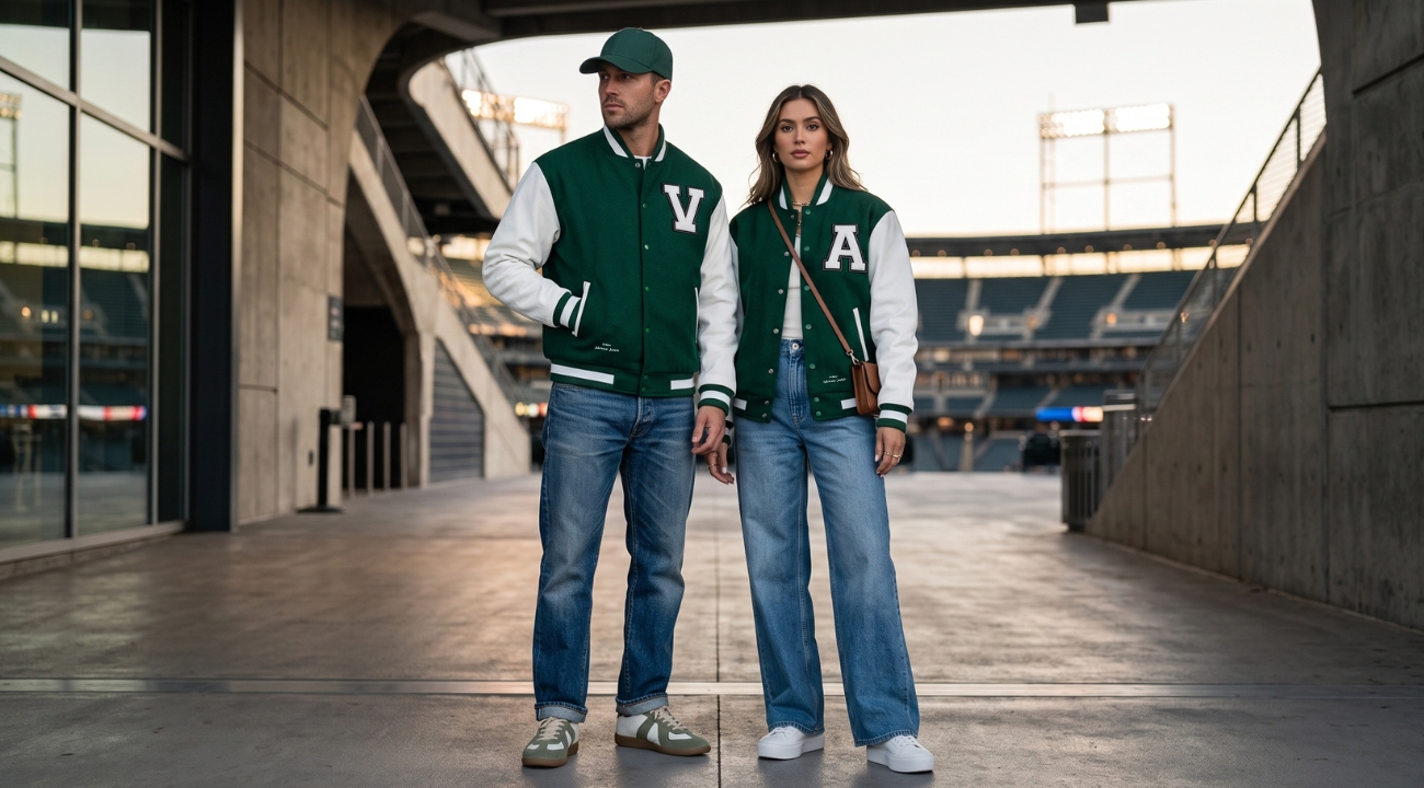 Wool And Leather Baseball Jackets Custom Made