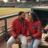 Red and Black Baseball Jackets for Couples