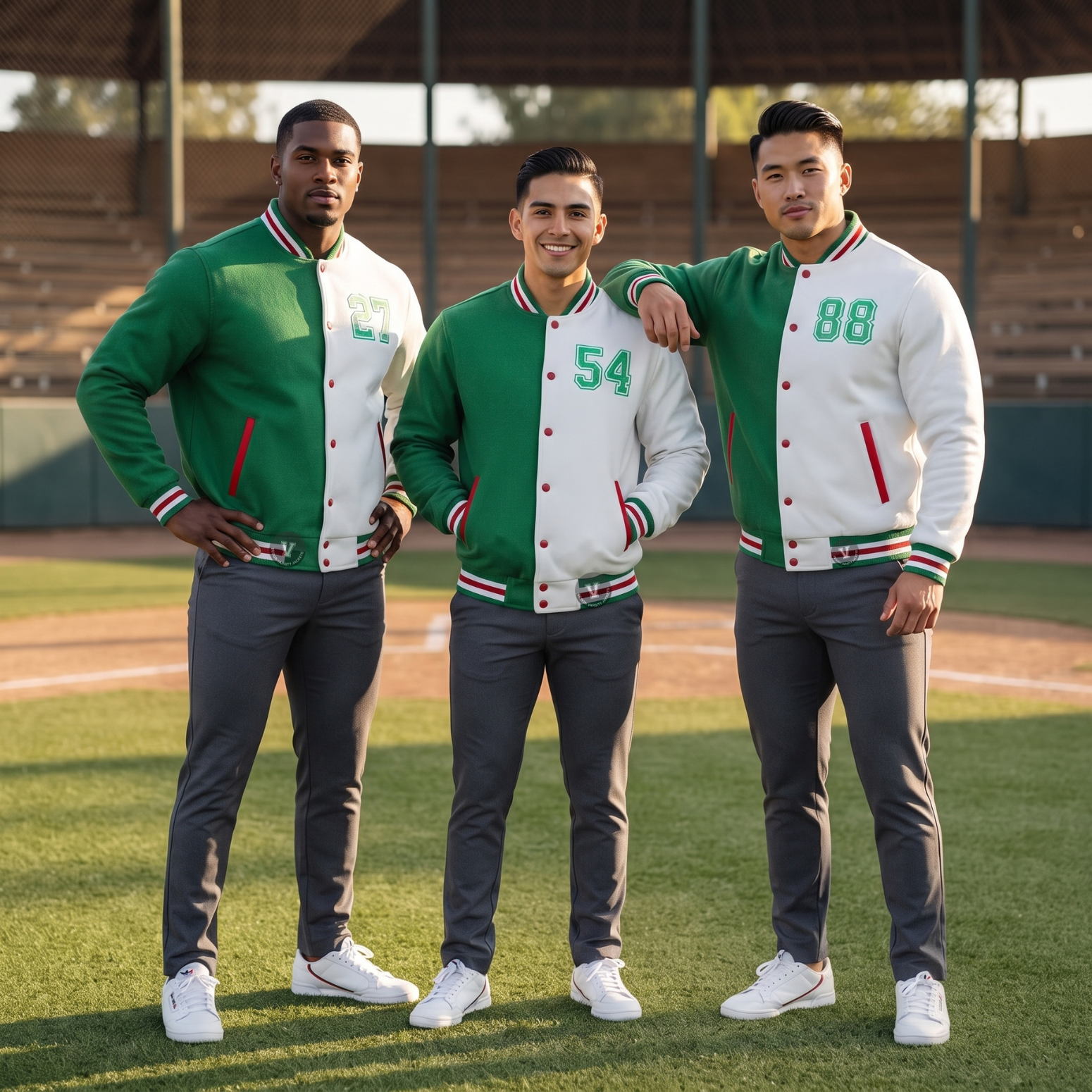 Two Tone Baseball Jackets For Sports Teams