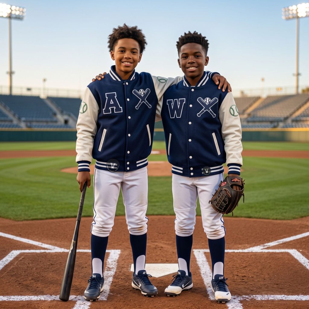 baseball jackets for kids with initials