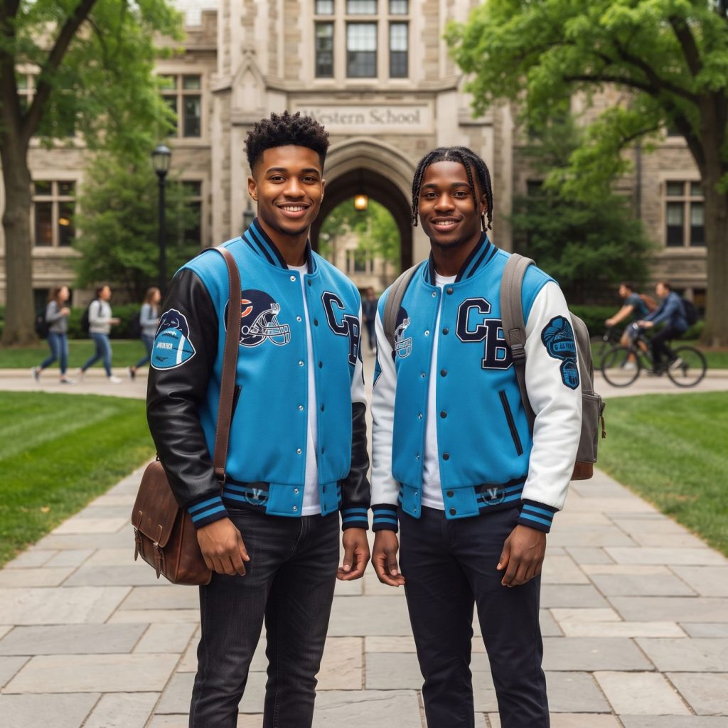 baseball jackets for students with logo