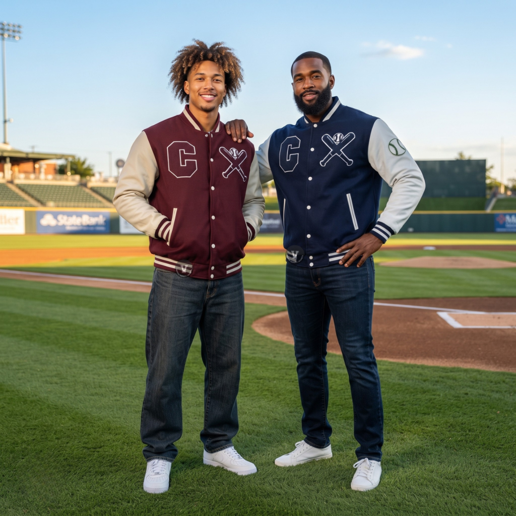 custom color baseball jackets